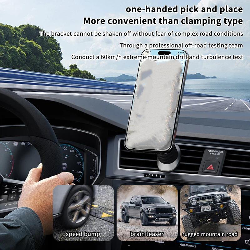 Magnetic Phone Holder For Car Vent - Neuer 1 Stück Carbonfaser Magnetischer Auto-Handyhalter