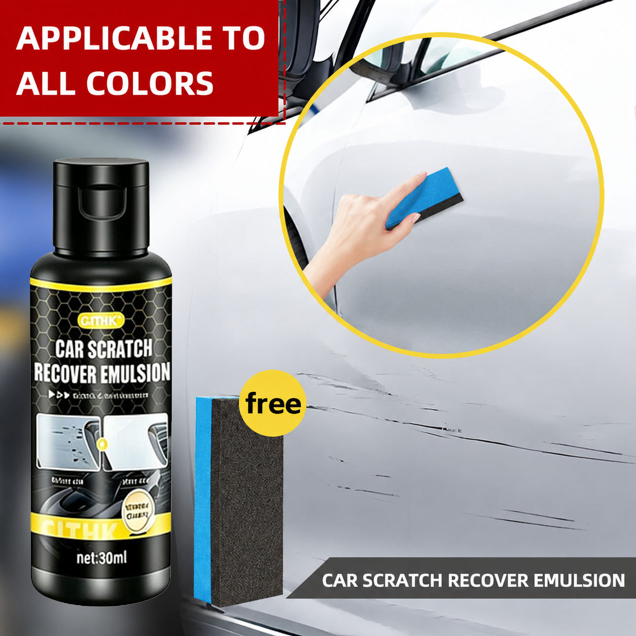 Car Scratch Repair Polishing Wax Paste - Auto-Kratzerentferner Anti-Kratzer-Wachs Auto-Schwirlerentferner Lackpflege-Werkzeuge Karosserie-Schleifpaste Kratzer-Reparatur