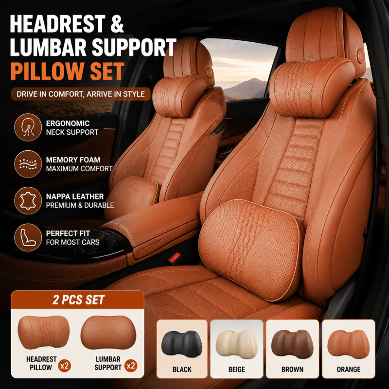 Auto-Kopfstützen-Nackenkissen  – Memory Foam Car Neck Pillow Lumbar Support Bewertung und Preis